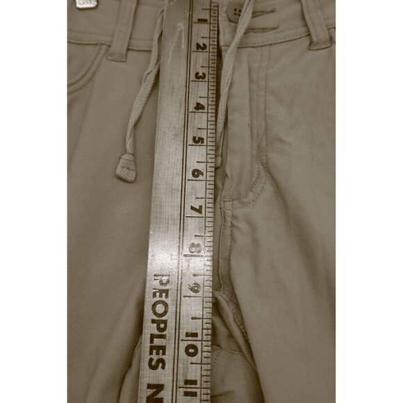 prAna Mens Khaki Outdoor Hiking Pants With Drawstring Waist Pockets Sz 32 - Picture 3 of 13